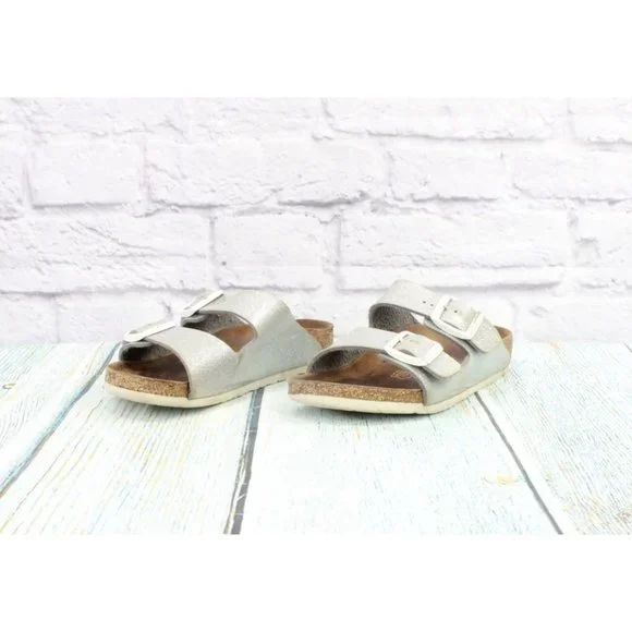 *Birkenstock Arizona Gray Nubuck 2 Strap Buckle Sandals Shoes Size EU 32 - Picture 2 of 10